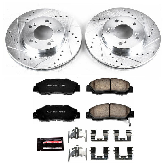PowerStop Z23 Daily Driver Carbon-Fiber Ceramic Brake Pad and Drilled & Slotted