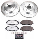 PowerStop Z36 Carbon-Fiber Ceramic Brake Pad with Drilled and Slotted Rotor Kit