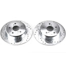 PowerStop Evolution Drilled Slotted Rotors Pair Rear For Lexus RX300