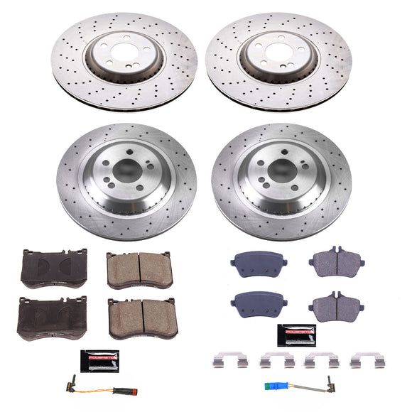 PowerStop OE Stock Replacement Low-Dust Ceramic Brake Pad and Rotor Kit