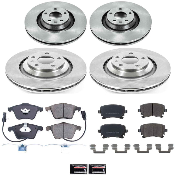 PowerStop OE Stock Replacement Low-Dust Ceramic Brake Pad and Rotor Kit