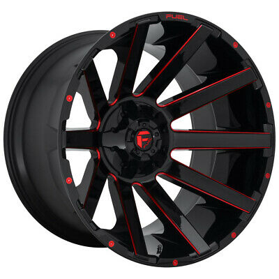 20x9 Fuel Off-Road D643 Contra Gloss Black Red Tinted Clear 5x114.3 ET1 Wheel