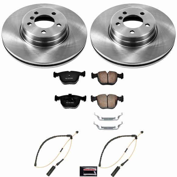 PowerStop OE Stock Replacement Low-Dust Ceramic Brake Pad and Rotor Kit