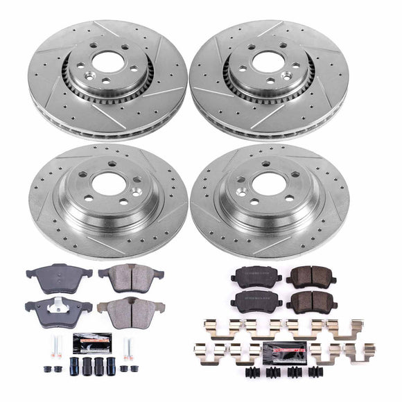 PowerStop Z23 Daily Driver Carbon-Fiber Ceramic Brake Pad and Drilled & Slotted
