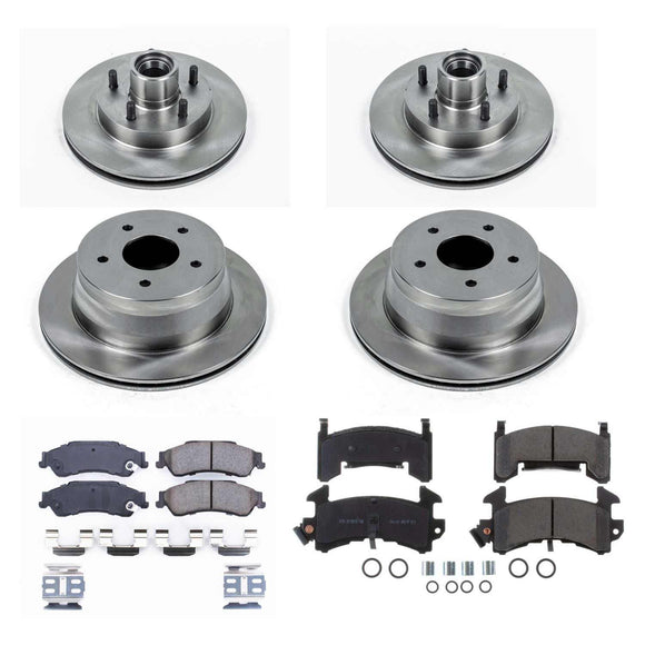 PowerStop OE Stock Replacement Low-Dust Ceramic Brake Pad and Rotor Kit