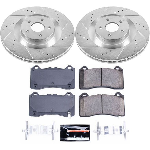 PowerStop Z23 Daily Driver Carbon-Fiber Ceramic Brake Pad and Drilled & Slotted