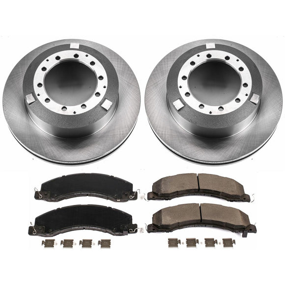 PowerStop OE Stock Replacement Low-Dust Ceramic Brake Pad and Rotor Kit