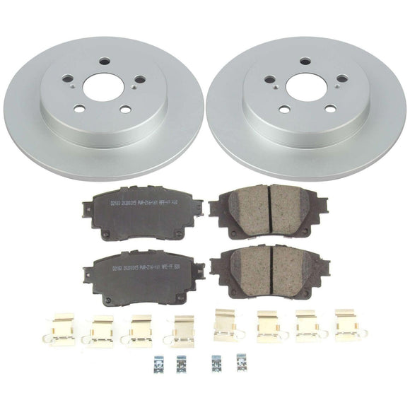 PowerStop Genuine Geomet Coated Rotor and Low-Dust Ceramic Brake Pad Kit