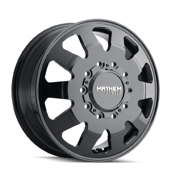 22x8.25 Mayhem 8181 Challenger Dually Gloss Black 10x225 ET169 CB170.1 Wheel Rim