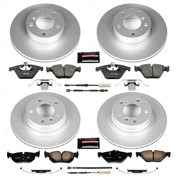 PowerStop Genuine Geomet Coated Rotor and Carbon-Fiber Ceramic Brake Pad Kit