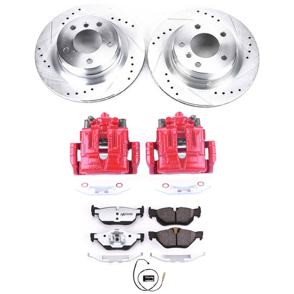 PowerStop Z26 Street Performance Ceramic Brake Pad, Drilled Slotted Rotor, and C