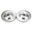 PowerStop Evolution Drilled Slotted Rotors Pair Front For Lexus RX300