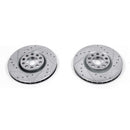 PowerStop Evolution Drilled Slotted Rotors Pair Front For Dodge Dart