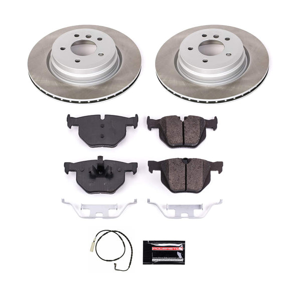 PowerStop Semi-Coated Rotor and Low-Dust Ceramic Brake Pad Kit