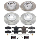 PowerStop Semi-Coated Rotor and Low-Dust Ceramic Brake Pad Kit