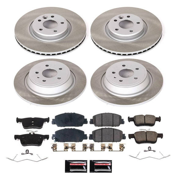 PowerStop Semi-Coated Rotor and Low-Dust Ceramic Brake Pad Kit