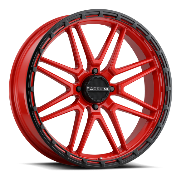 18x7 Raceline A11B Krank XL Gloss Red 4x137 ET0 CB110.18 Wheel