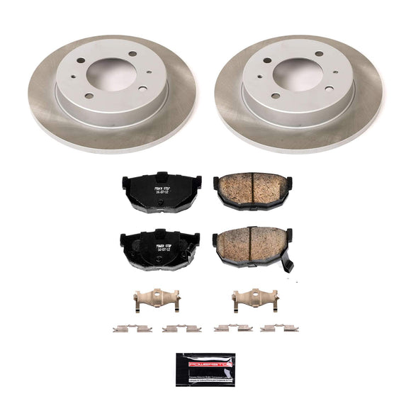 PowerStop Semi-Coated Rotor and Low-Dust Ceramic Brake Pad Kit