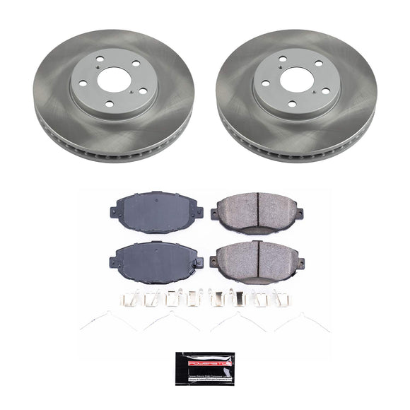 PowerStop Semi-Coated Rotor and Low-Dust Ceramic Brake Pad Kit