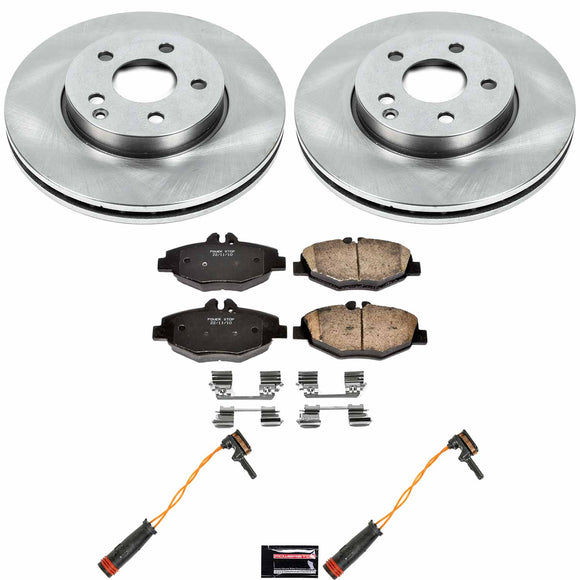 PowerStop OE Stock Replacement Low-Dust Ceramic Brake Pad and Rotor Kit
