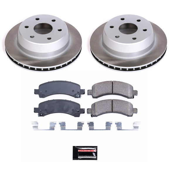 PowerStop Semi-Coated Rotor and Low-Dust Ceramic Brake Pad Kit