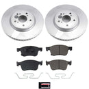 PowerStop Genuine Geomet Coated Rotor and Low-Dust Ceramic Brake Pad Kit
