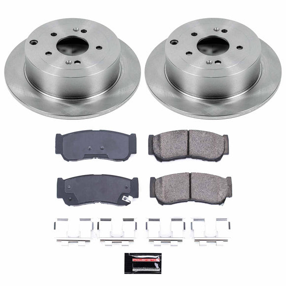 PowerStop OE Stock Replacement Low-Dust Ceramic Brake Pad and Rotor Kit
