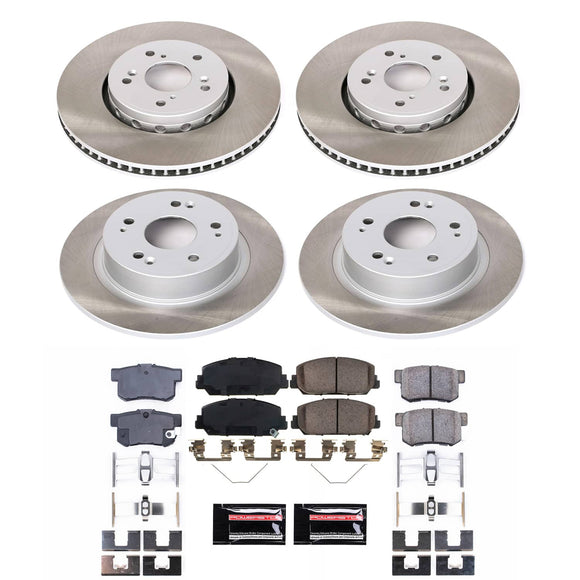 PowerStop Semi-Coated Rotor and Low-Dust Ceramic Brake Pad Kit