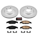 PowerStop Genuine Geomet Coated Rotor and Low-Dust Ceramic Brake Pad Kit