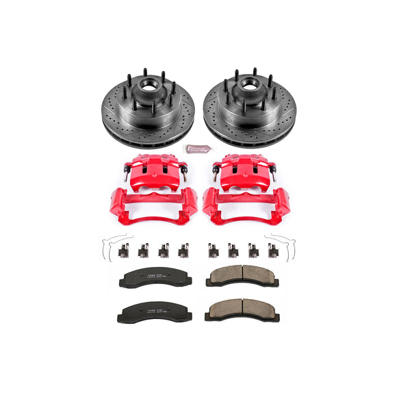 PowerStop Z23 Daily Driver Carbon-Fiber Ceramic Pads Drilled & Slotted Rotor & C