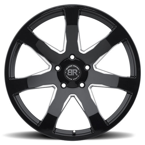 20X8.5 Black Rhino Mozambique Wheel/Rim Gloss Black 6X135 20-8.5 6-135