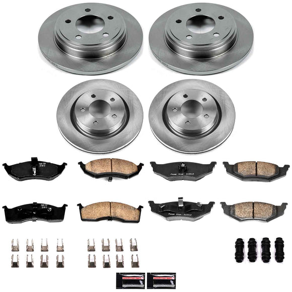 PowerStop OE Stock Replacement Low-Dust Ceramic Brake Pad and Rotor Kit
