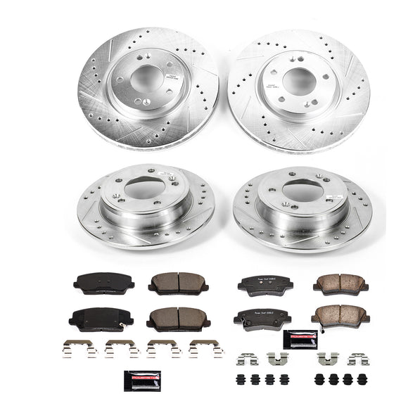 PowerStop Z23 Daily Driver Carbon-Fiber Ceramic Brake Pad and Drilled & Slotted