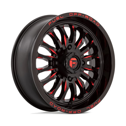 18X7 Fuel UTV D822 ARC UTV Gloss Black Milled Red 4X137 ET13 Wheel Rim