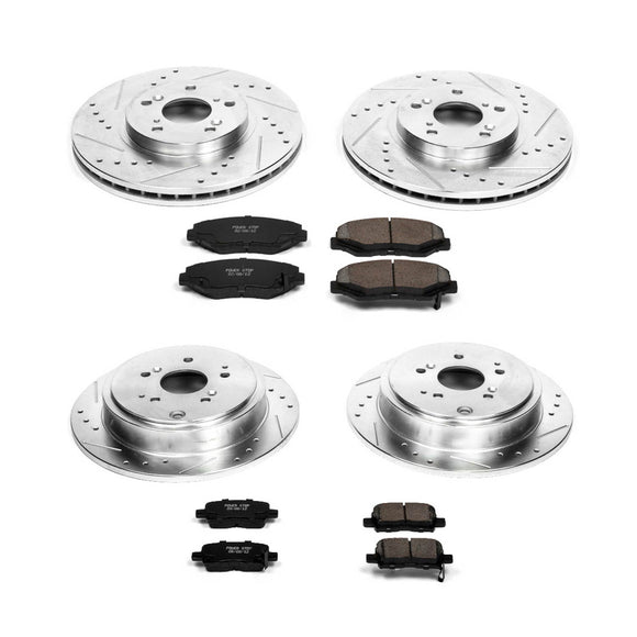 PowerStop Z23 Daily Driver Carbon-Fiber Ceramic Brake Pad and Drilled & Slotted