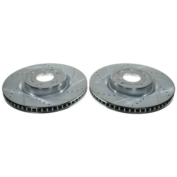 PowerStop Evolution Drilled Slotted Rotors Pair Front For Ford Escape