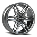 20x9 Vision 476 Wedge Gun Metal Machined Face Wheel 6x135 ET30 CB87.1
