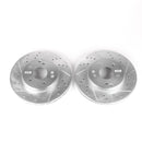 PowerStop Evolution Drilled Slotted Rotors Pair Front For Mercedes-Benz E300