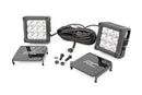 Rough Country 4" Chrome Series Square LED Cube Lights White DRL
