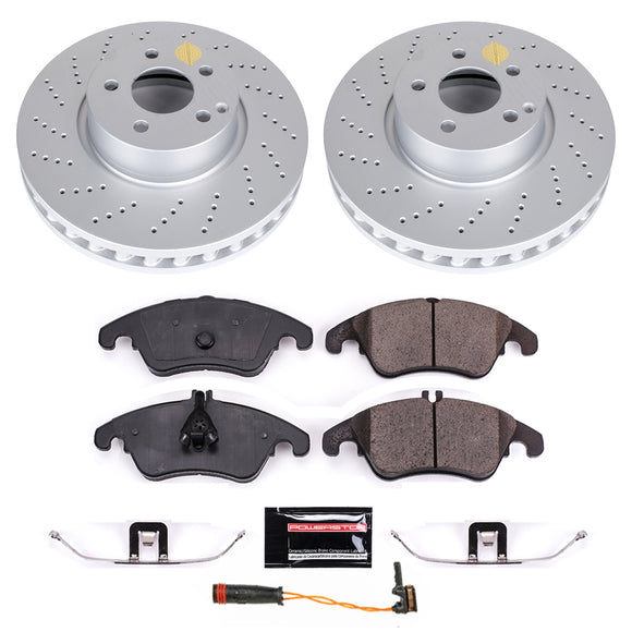 PowerStop Genuine Geomet Coated Rotor and Carbon-Fiber Ceramic Brake Pad Kit