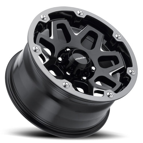 18x9 Vision 416 Se7En Black Milled Spoke 5x114.3 5x4.5 ET12 Wheel Rim
