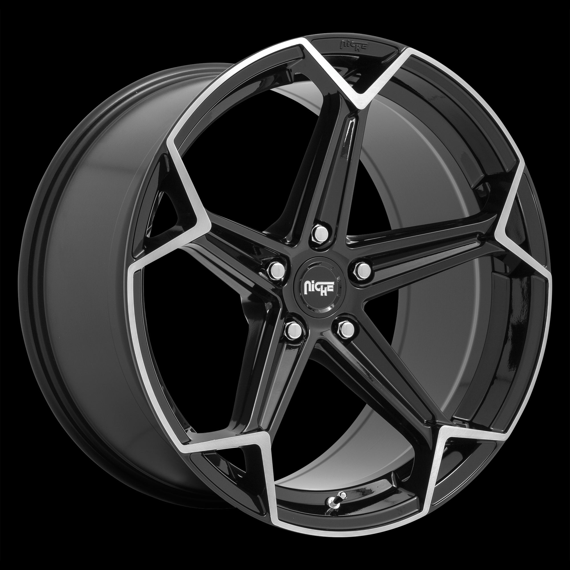 20X9 Niche N259 ARROW Gloss Black Brushed 5X112 ET27 wheel/rim