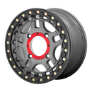 15X7 KMC ATV KS240 RECON Beadlock G-MTL BLK-RING 4X156 ET38 wheel/rim