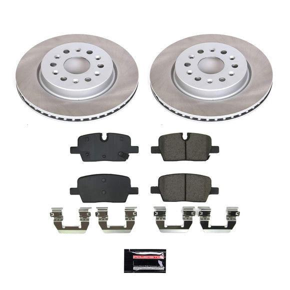 PowerStop Semi-Coated Rotor and Low-Dust Ceramic Brake Pad Kit