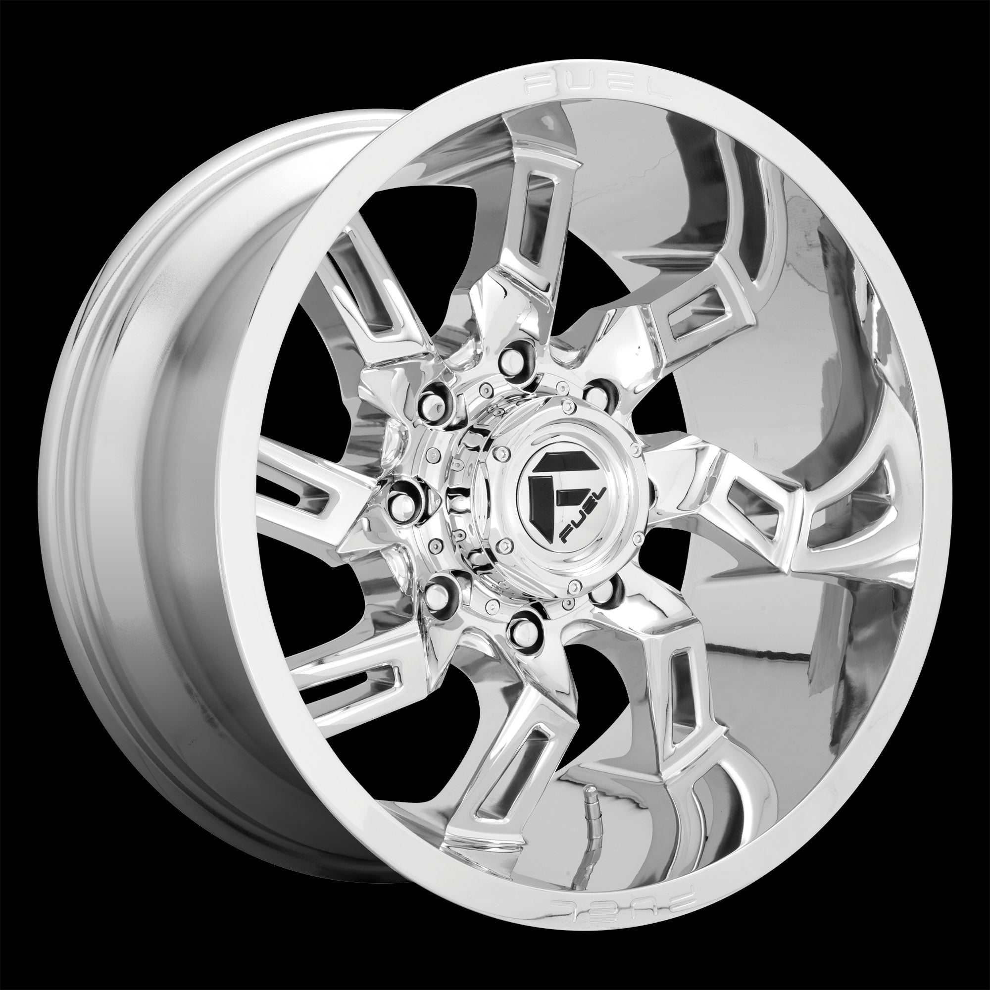 20X10 Fuel D746 LOCKDOWN Chrome 6X139.7 ET-18 wheel/rim - 0