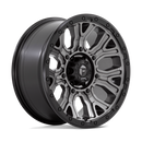 20x9 Fuel Off-Road D825 Traction Matte Gunmetal Black Ring 6x139.7 ET1 Wheel