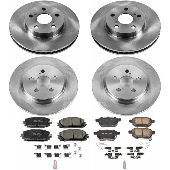 PowerStop OE Stock Replacement Low-Dust Ceramic Brake Pad and Rotor Kit