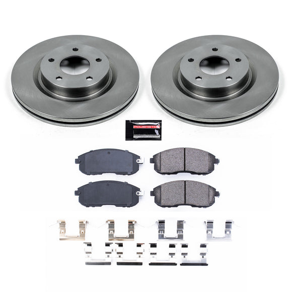 PowerStop OE Stock Replacement Low-Dust Ceramic Brake Pad and Rotor Kit