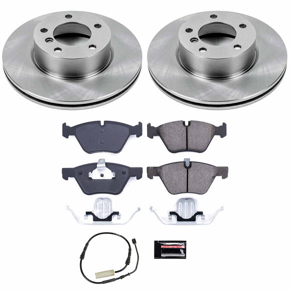 PowerStop OE Stock Replacement Low-Dust Ceramic Brake Pad and Rotor Kit