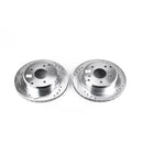 PowerStop Evolution Drilled Slotted Rotors Pair Rear For Chevrolet Corvette